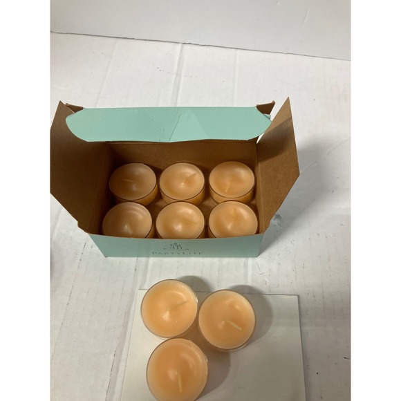 PARTY LITE Tealight‎ Candles 6 Pack Peach Scented For Home Decor & Ambiance - Picture 4 of 6